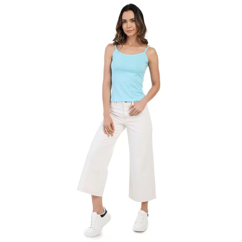 MANPOTSHERD - Blusa Básica Dama Azul Claro Womanpotsherd