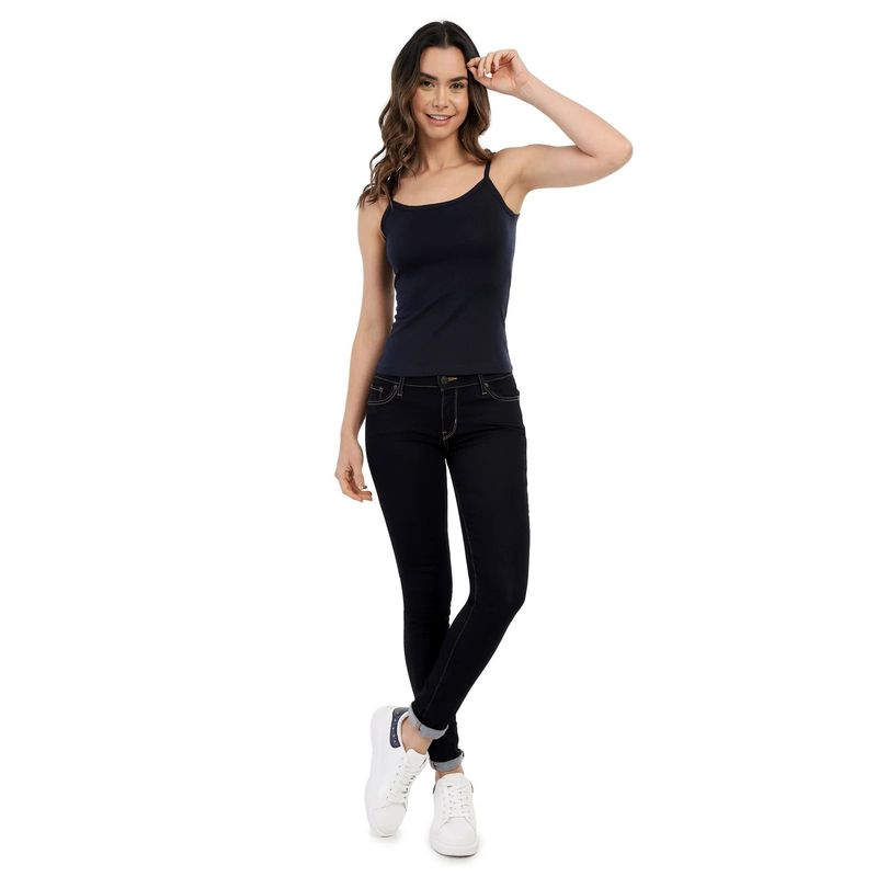 MANPOTSHERD - Blusa Básica Dama Azul Oscuro Womanpotsherd_.