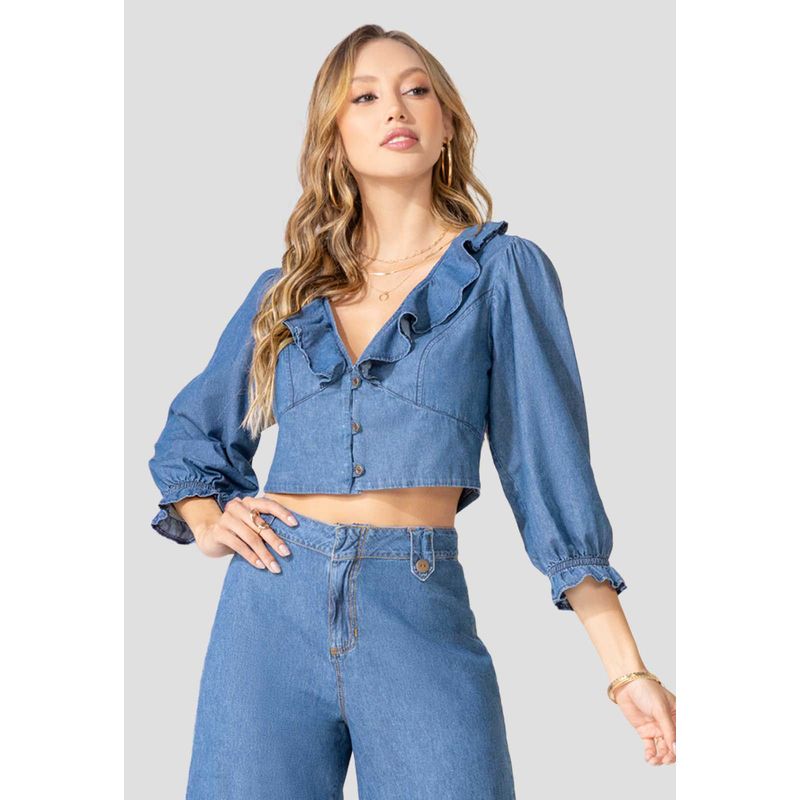 MARKETING PERSONAL - Blusa Mujer Azul Mp 100302