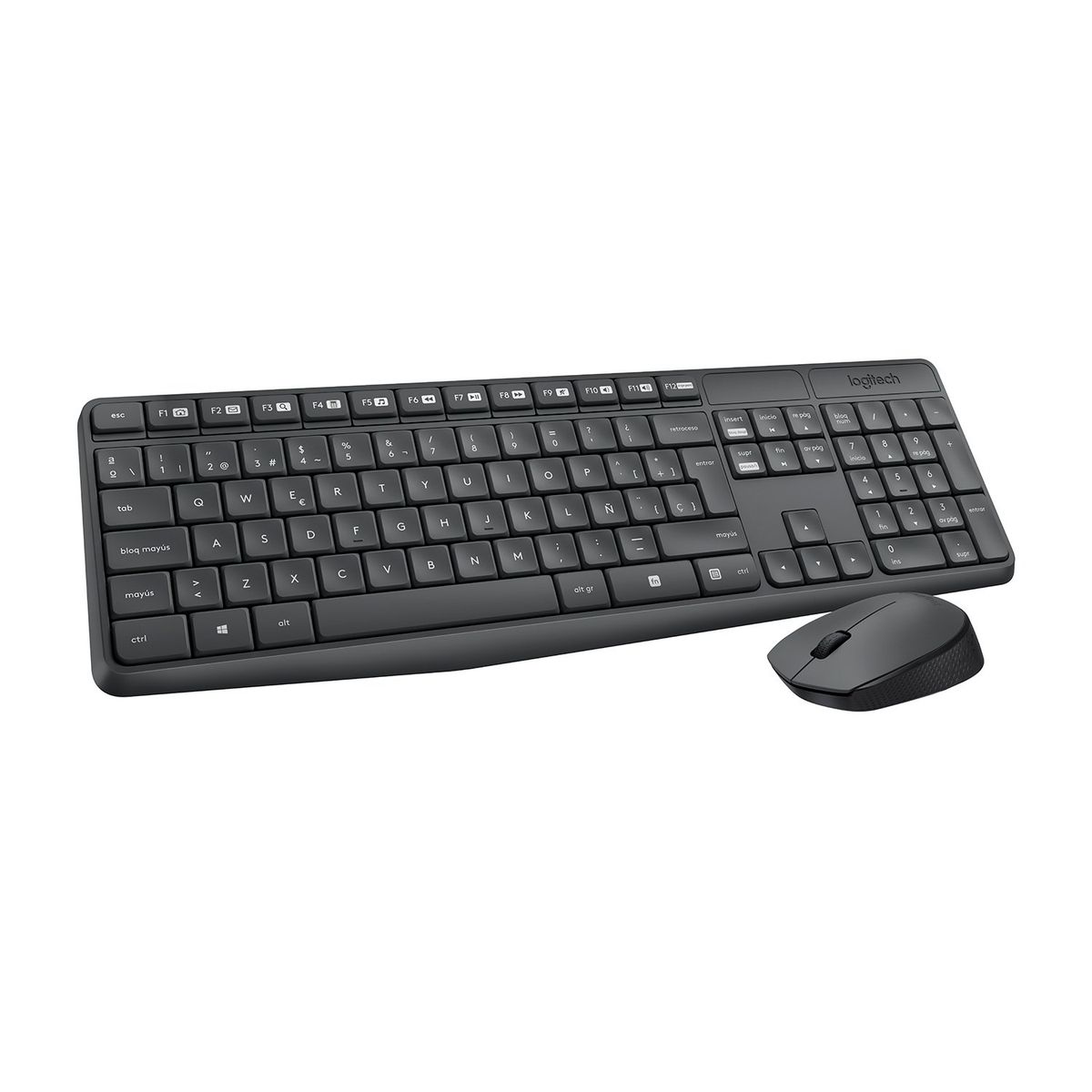 LOGITECH - Combo Teclado y Mouse Logitech Mk235 Inalámbrico Negro