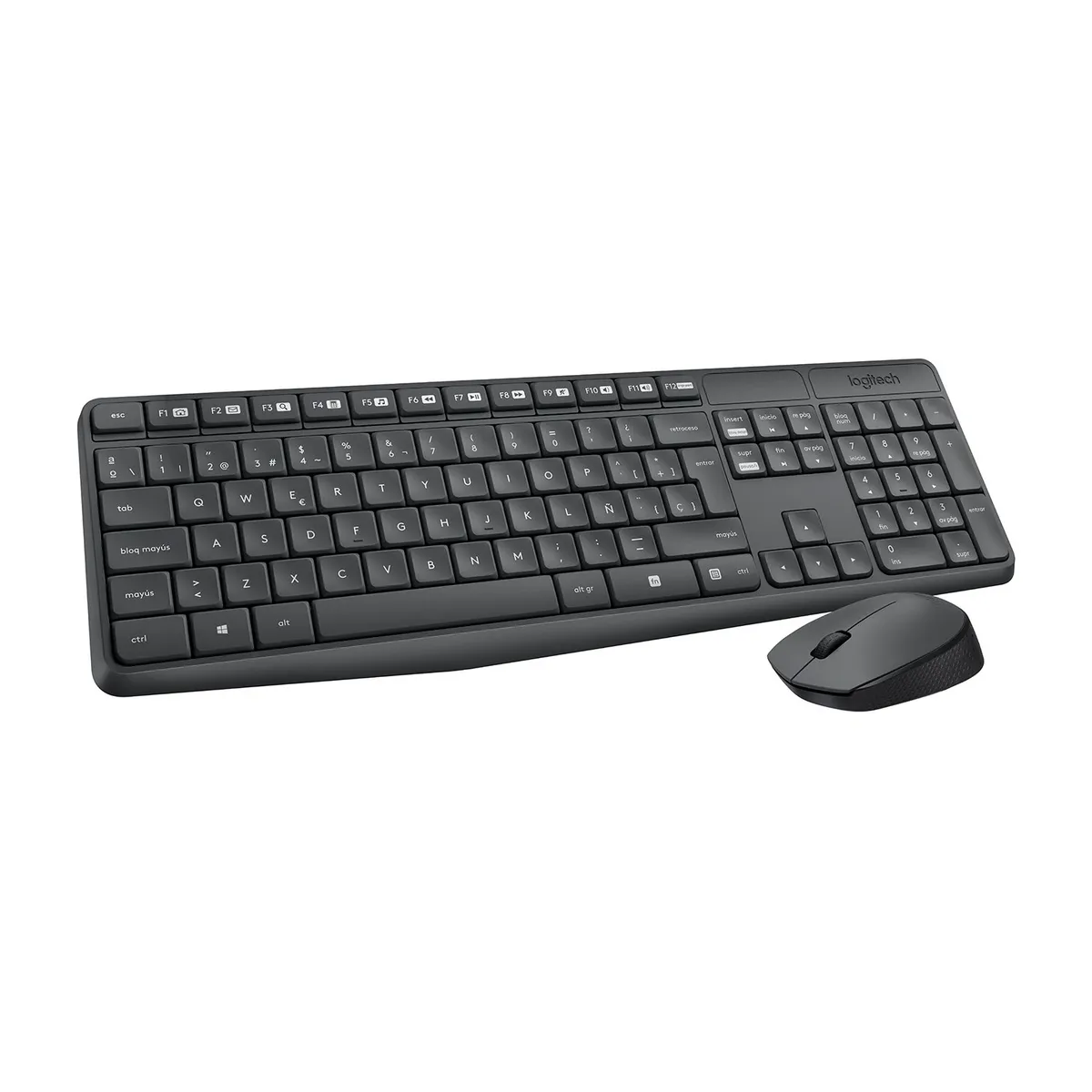LOGITECH - Combo Teclado y Mouse Logitech Mk235 Inalámbrico Negro