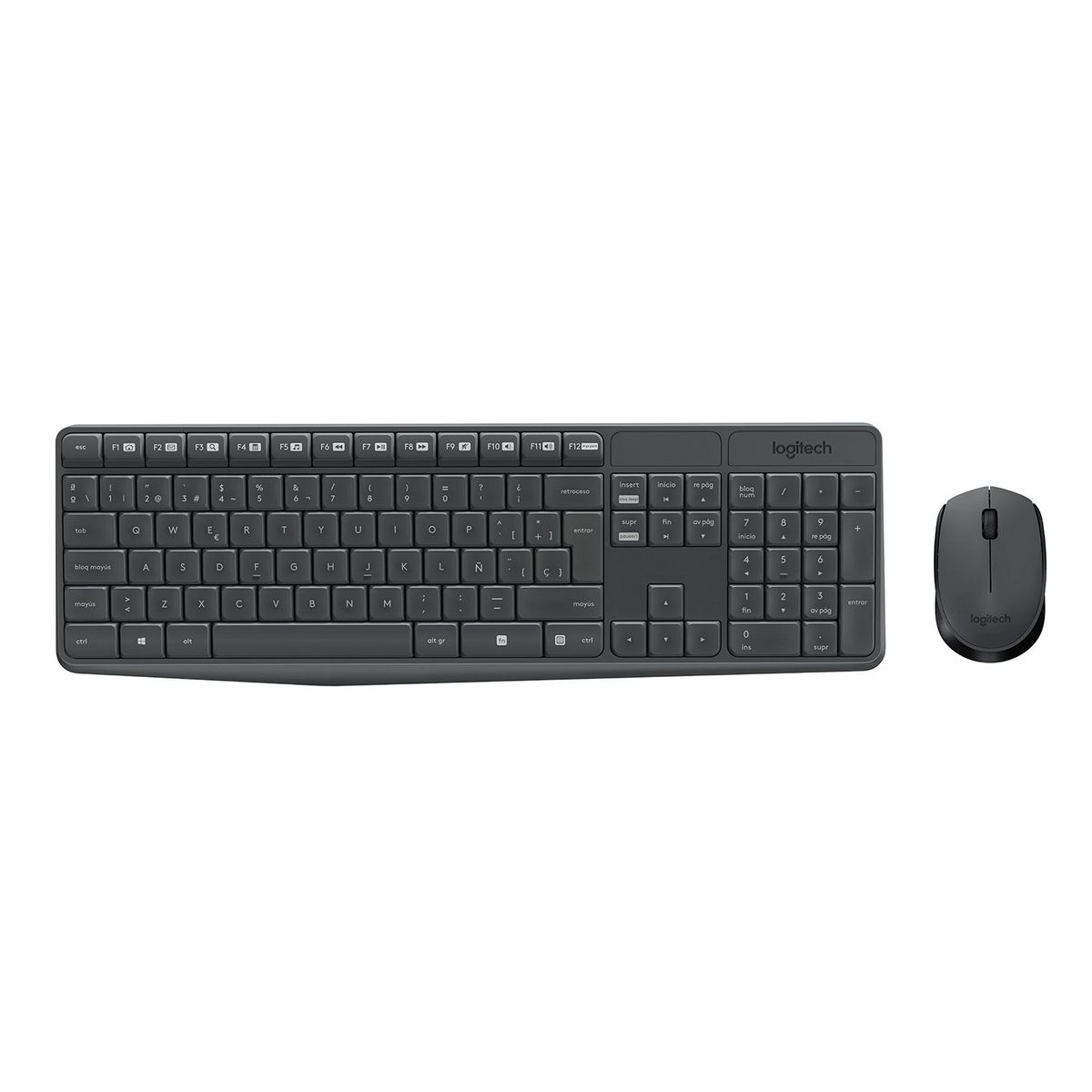 LOGITECH - Combo Teclado y Mouse Logitech Mk235 Inalámbrico Negro