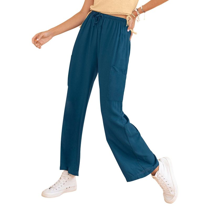 LEONISA - Pantalón tipo cargo con elástico en cintura ajustable