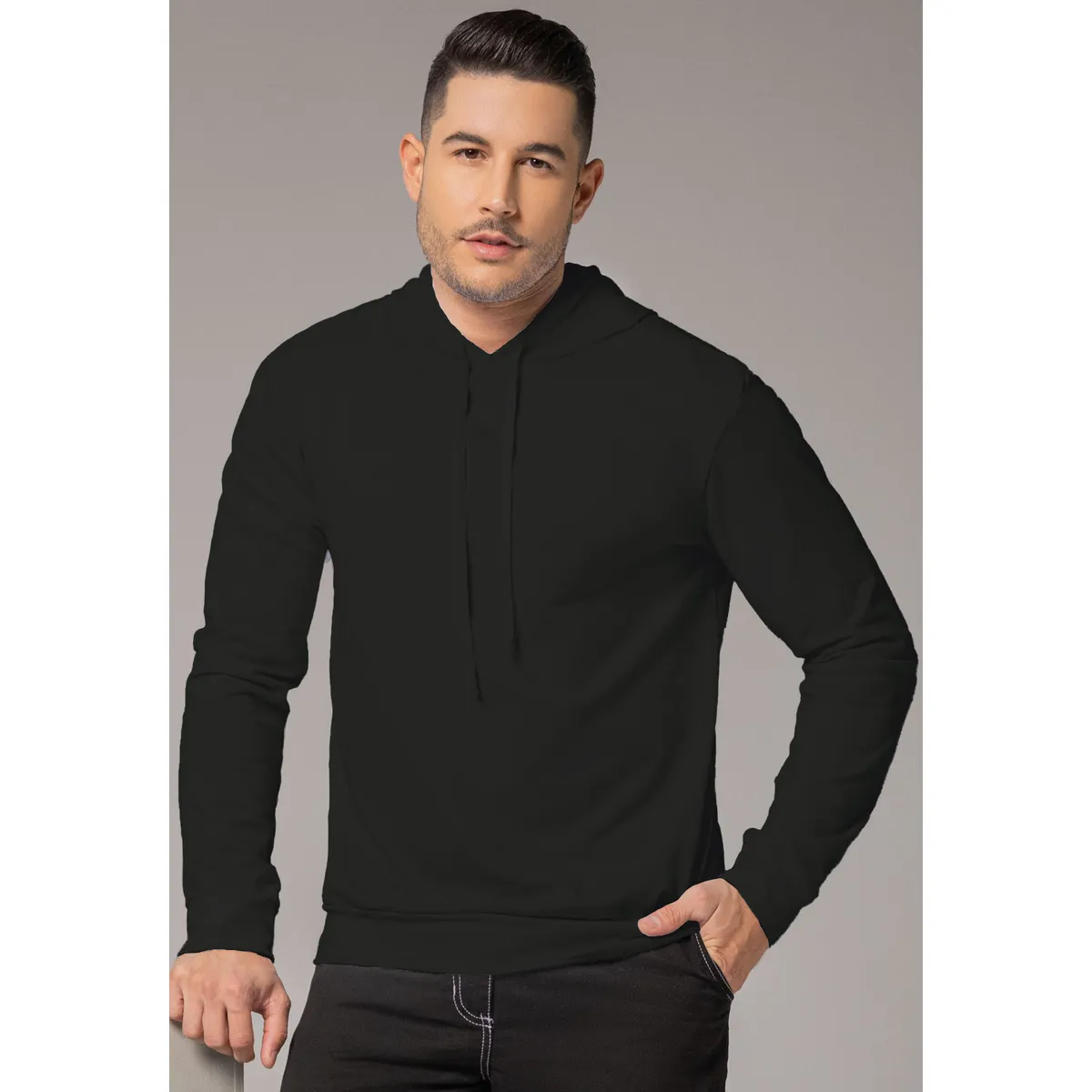 MARKETING PERSONAL - Buzo Hombre Negro Mp 393