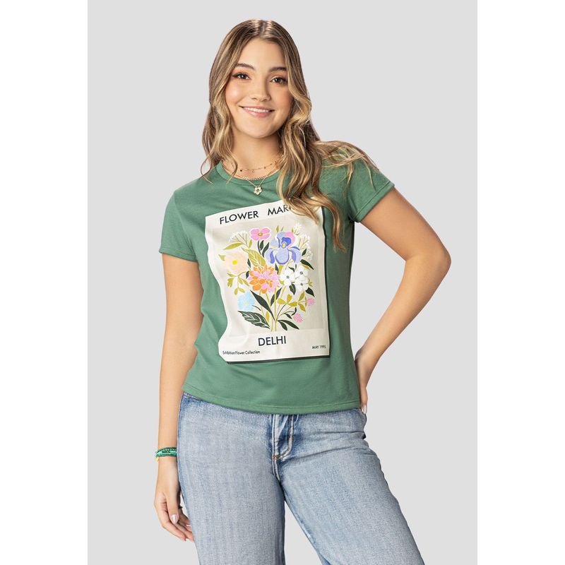 ATYPICAL - Camiseta Mujer Verde Atypical 102189