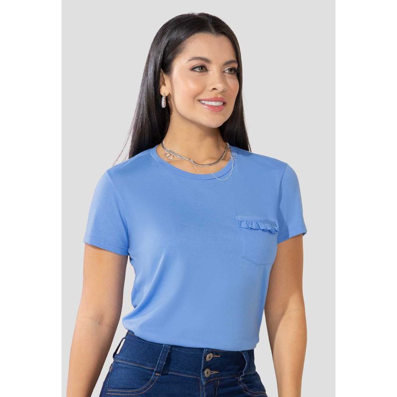 MARKETING PERSONAL - Camiseta Mujer Azul Mp 100209