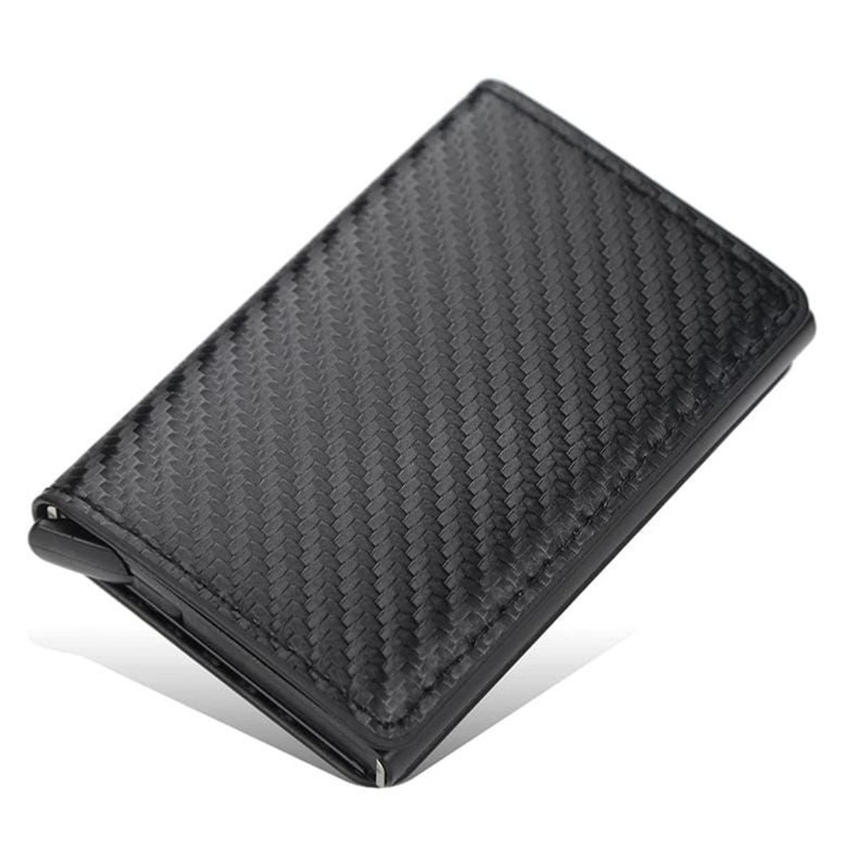 GENERICO - Billetera Tarjetero RFID Aluminio Fibra De Carbono Hombre Mujer