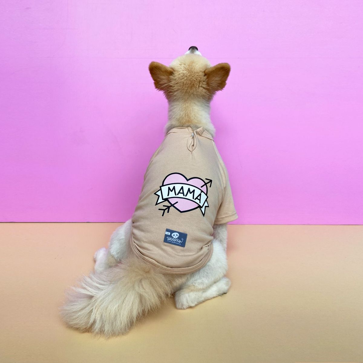 WAWAW - Camiseta para perro  talla 2XL haban corazón y flecha mamá Wawaw