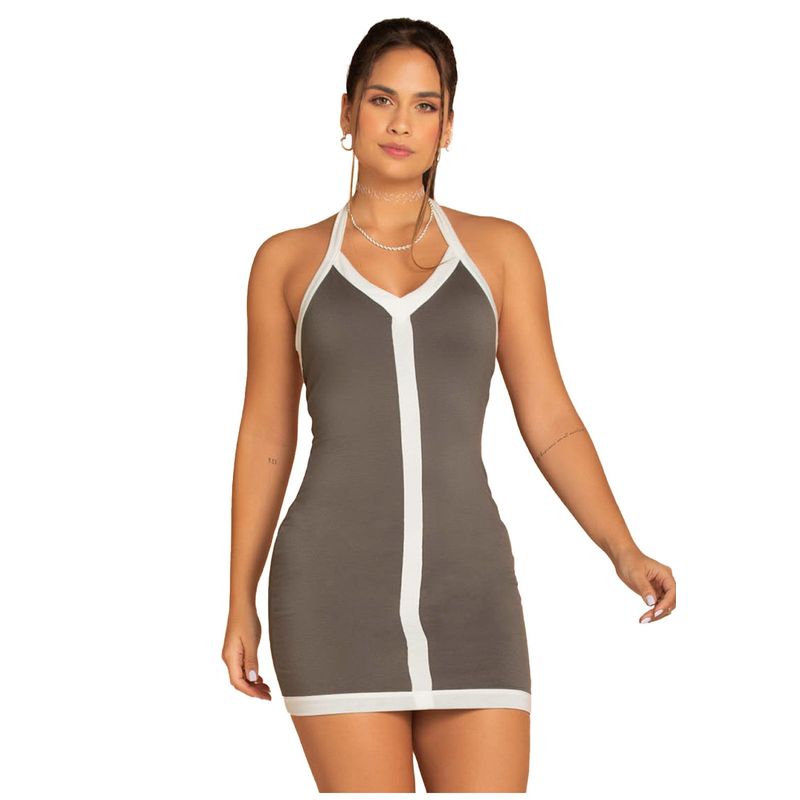 ATYPICAL - Vestido Corto Mujer Café Atypical 9576