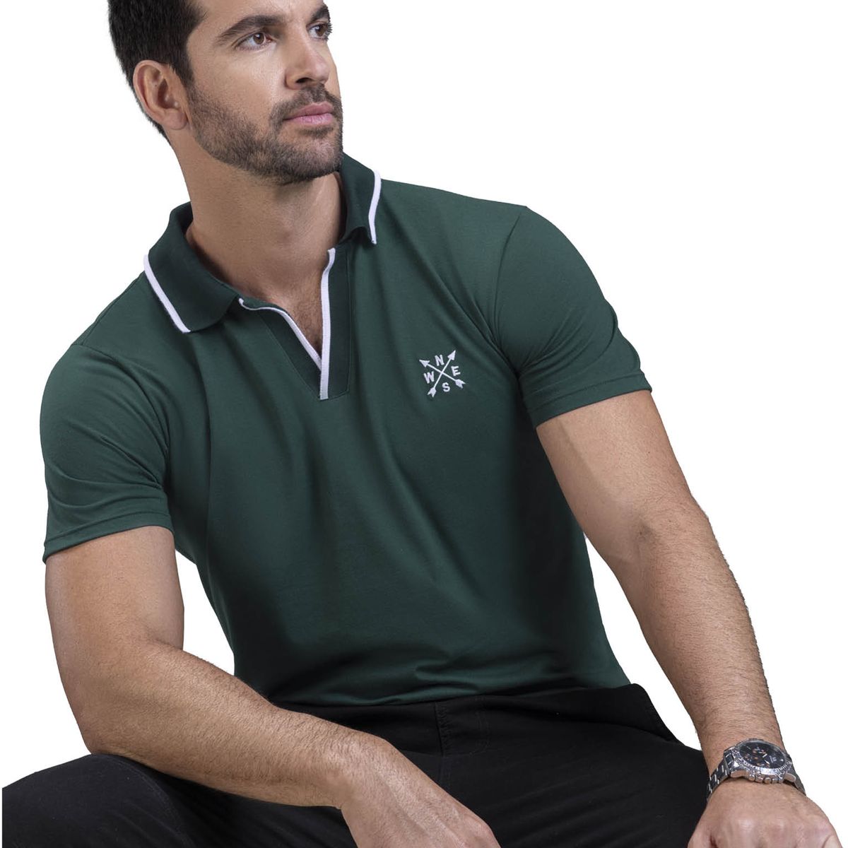 MARKETING PERSONAL - Polo Hombre Verde Mp 87630