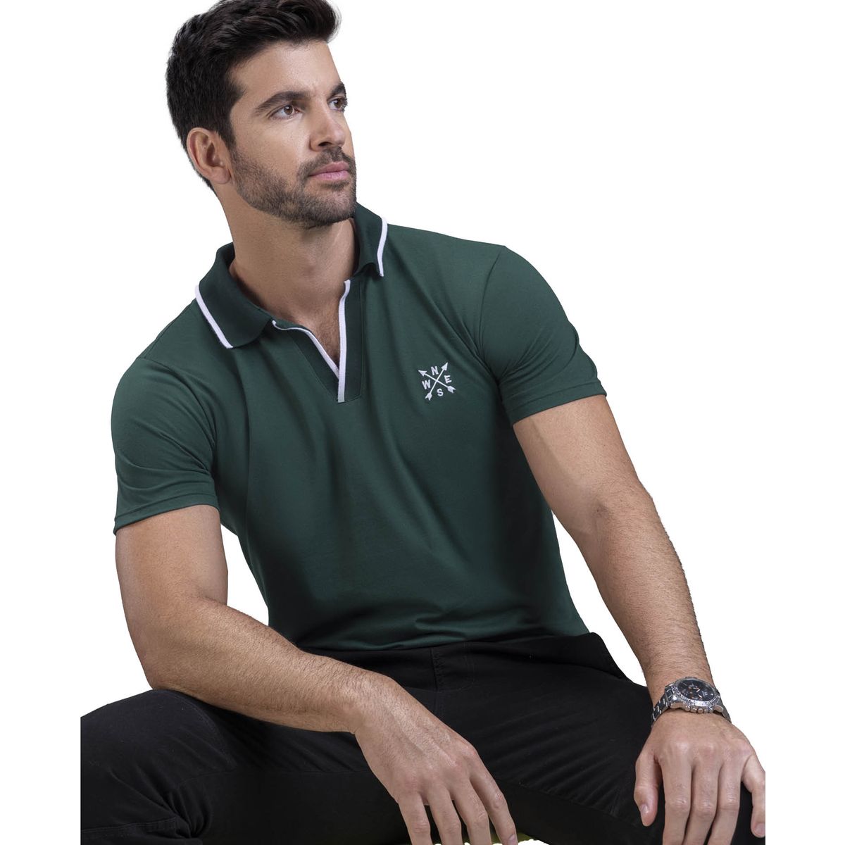 MARKETING PERSONAL - Polo Hombre Verde Mp 87630