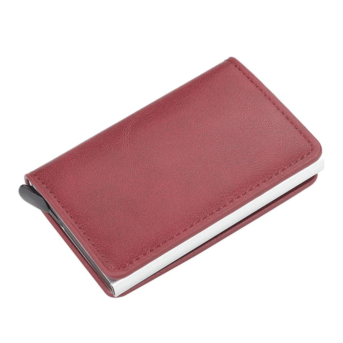 HOMETLY - Billetera Tarjetero Automático RFID Inteligente Cuero Hombre Mujer