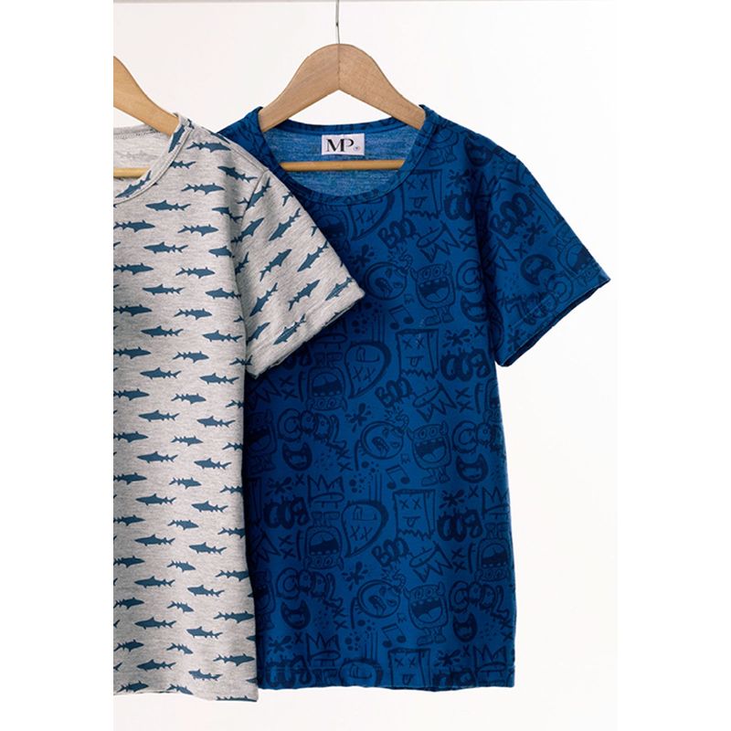 MARKETING PERSONAL - Camiseta Infantil Masculino Azul Mp 383