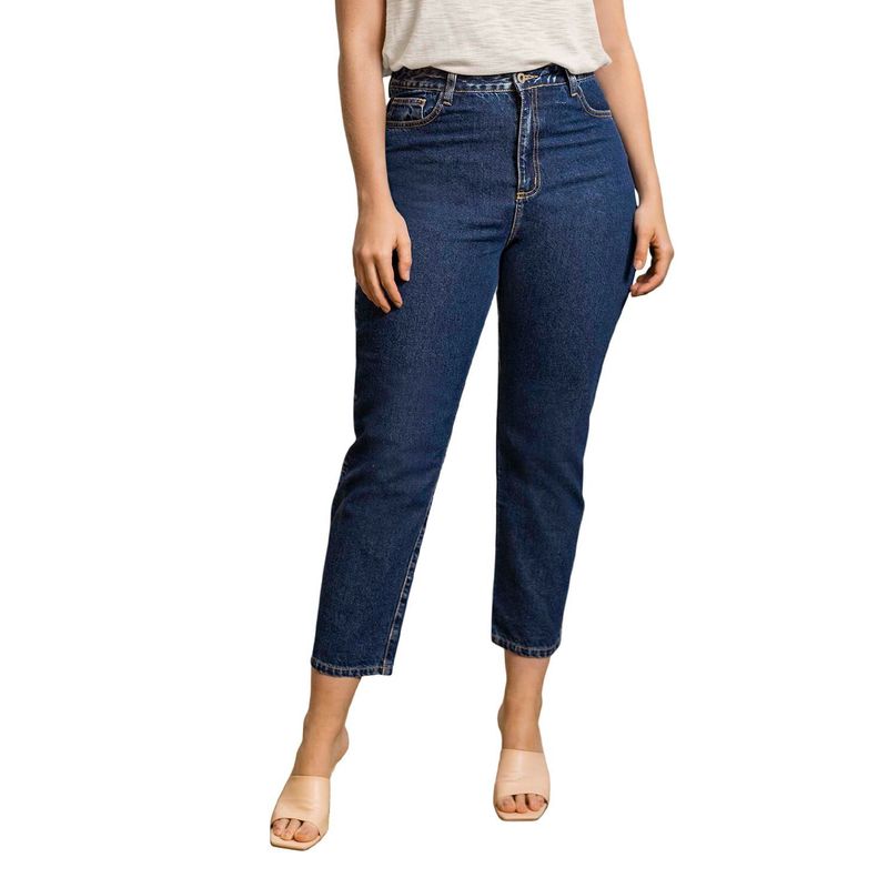 LEONISA - Jean tipo mom fit con bolsillos funcionales