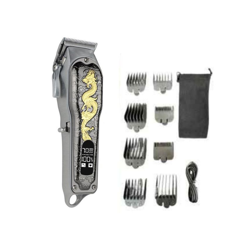 GENERICO - Maquina Corta Pelo Metal Dragon Recargable Hair Clipper WA1962