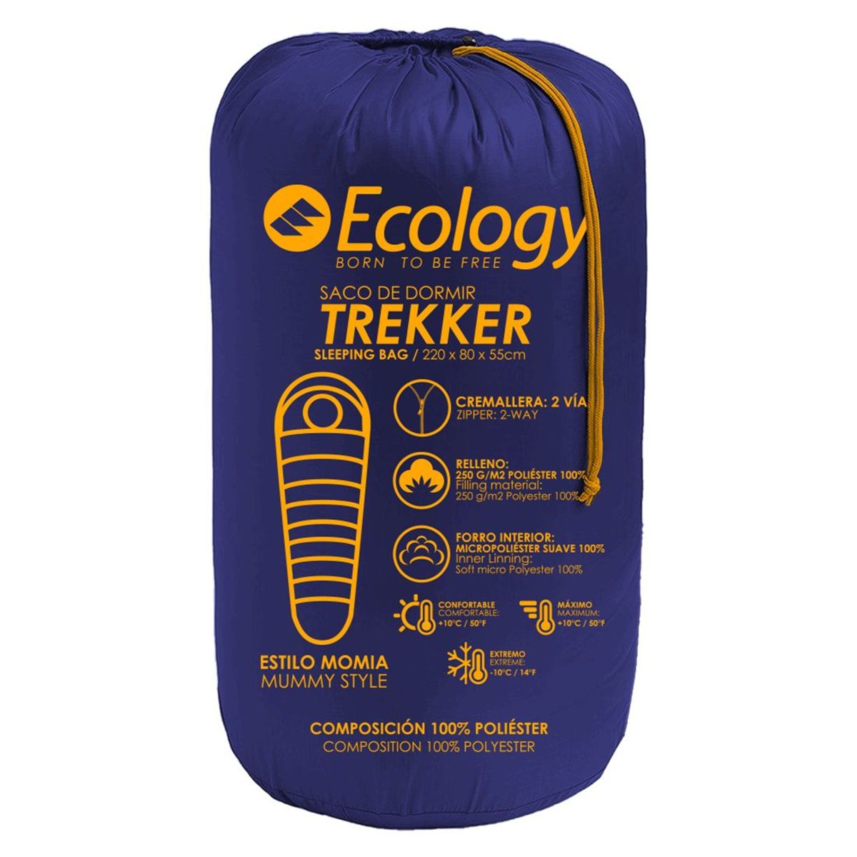 ECOLOGY - Sleeping Bag Ecology Saco De Dormir Trekker Azul