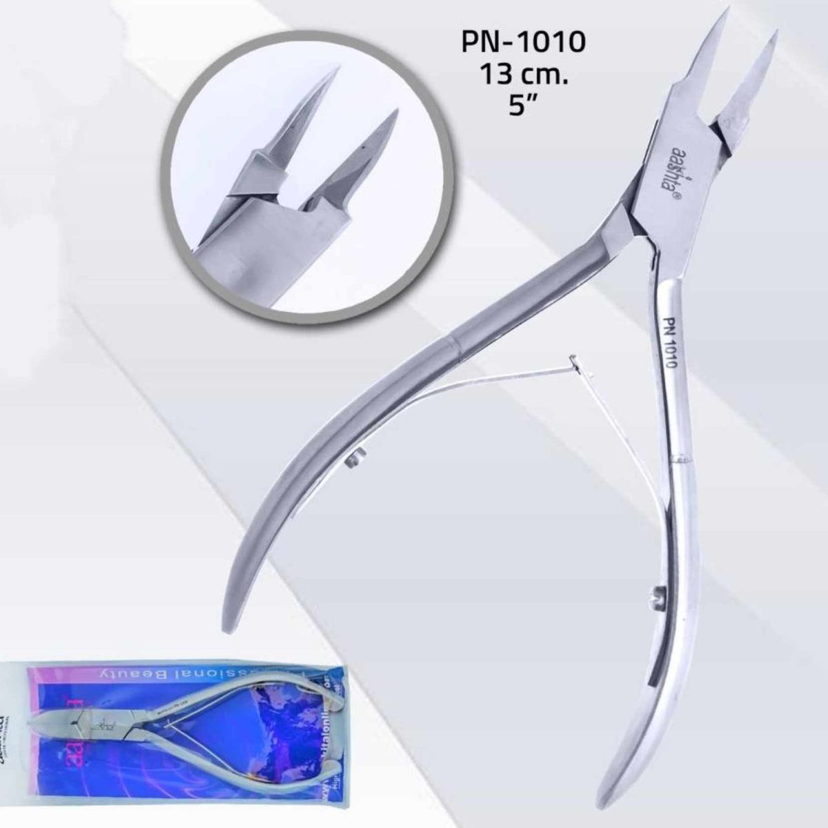 GENERICO - Alicate cortaúñas punta delgada uñas encarnadas podologo
