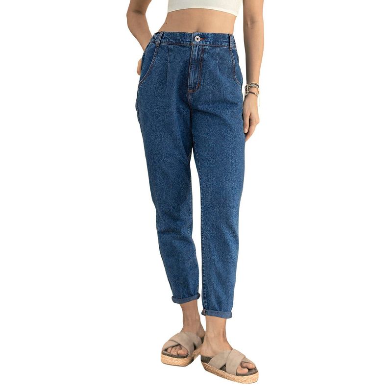 LEONISA - Jean slouchy con elástico en cintura