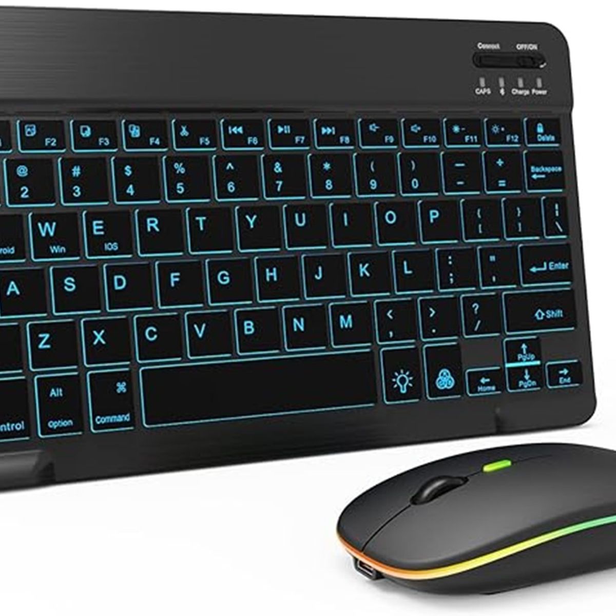 GENERICO - Teclado Bluetooth retroiluminado en Español 10 + Raton Mouse