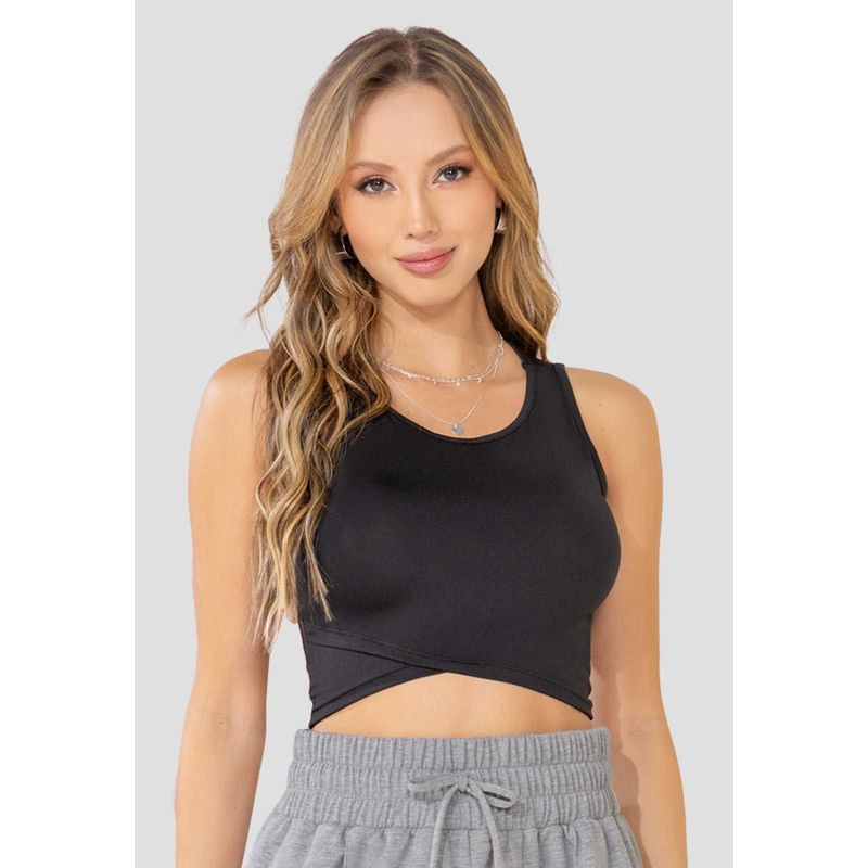 MARKETING PERSONAL - Crop Top Mujer Negro Mp 100130
