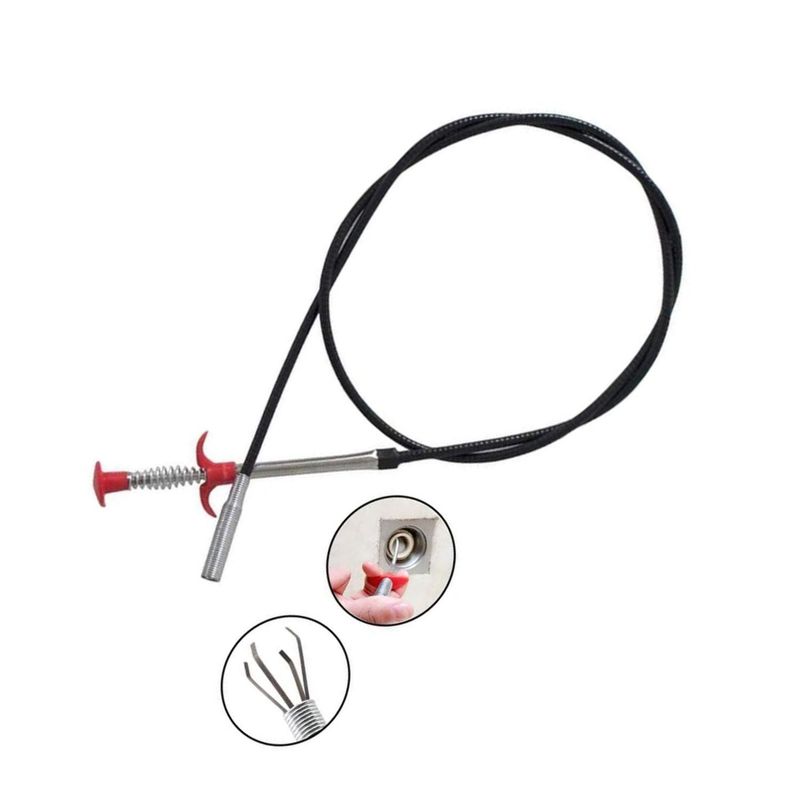 GENERICO - Sonda Destapa Cañería 60 Cm Lavamanos, Baños, Tinas, Duchas