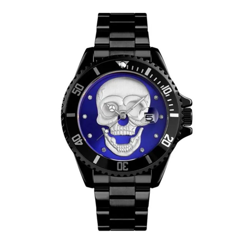 SKMEI - Reloj SKMEI  Modelo 9195 Diseño Calavera Azul