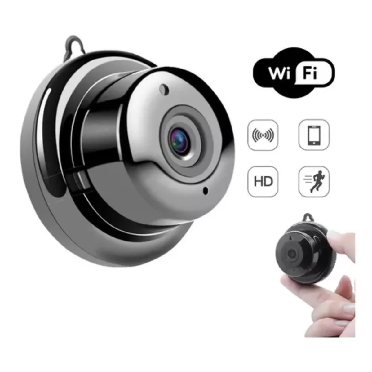 TECNOHOGAR JS - Mini Cámara De Seguridad Ip Monitoreo 247 Nocturna Wireless