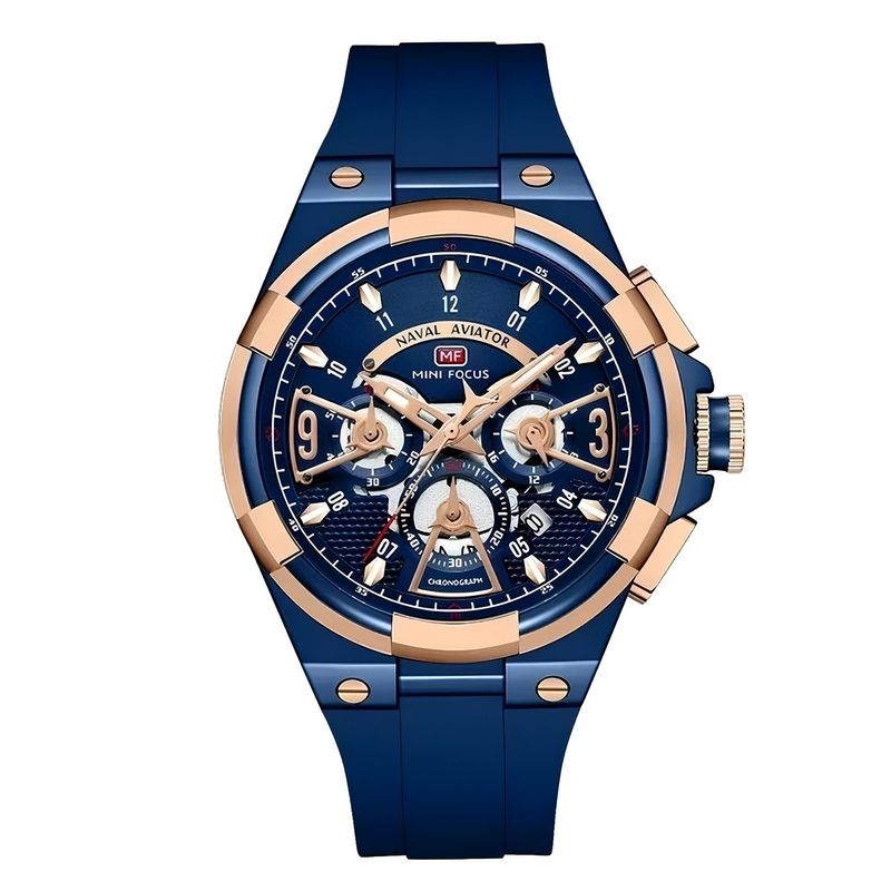 MINI FOCUS - Reloj MiniFocus de Caballero Análogo Original resina Resistente agua