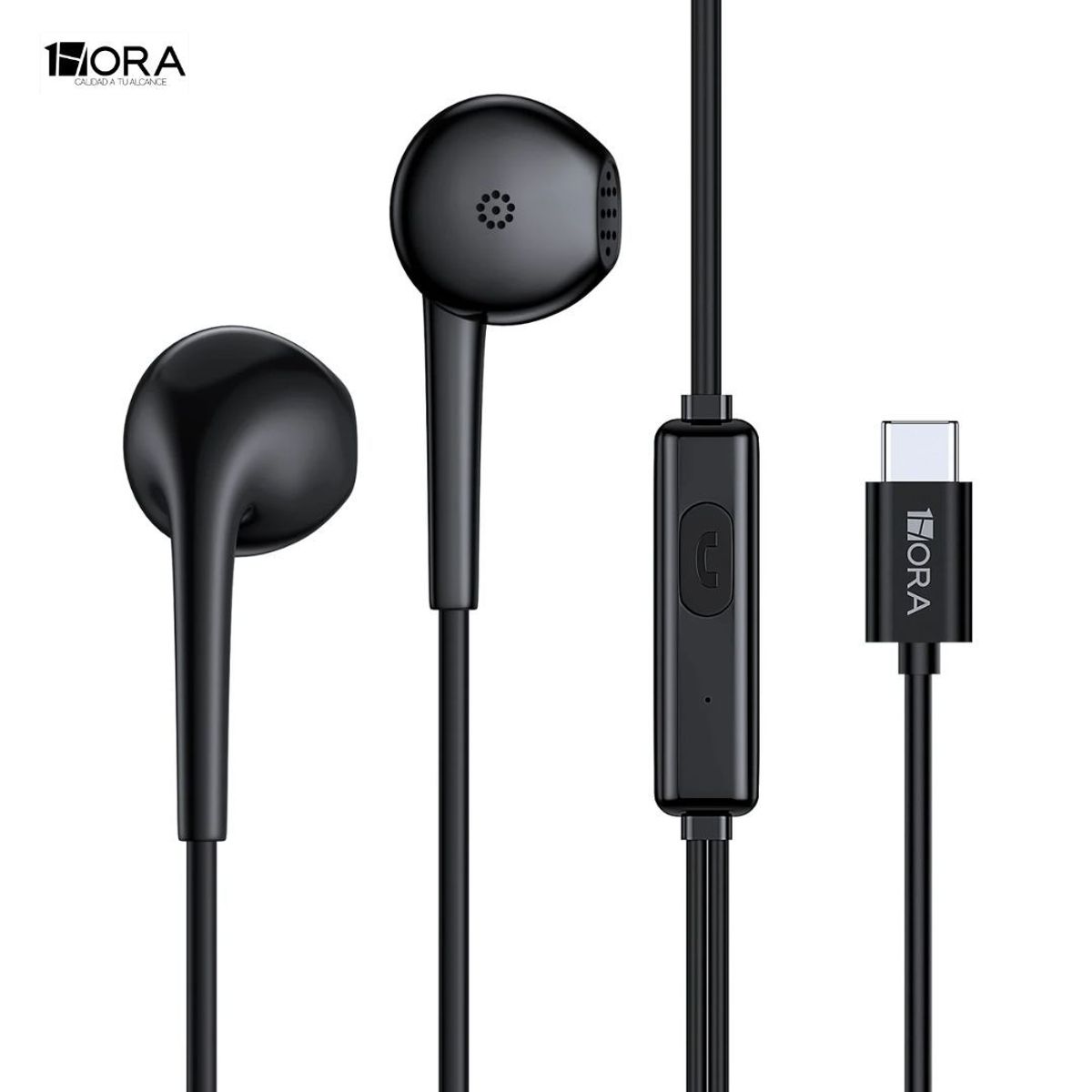 1HORA - 1Hora Audífonos Alámbrico Tipo C AUT124