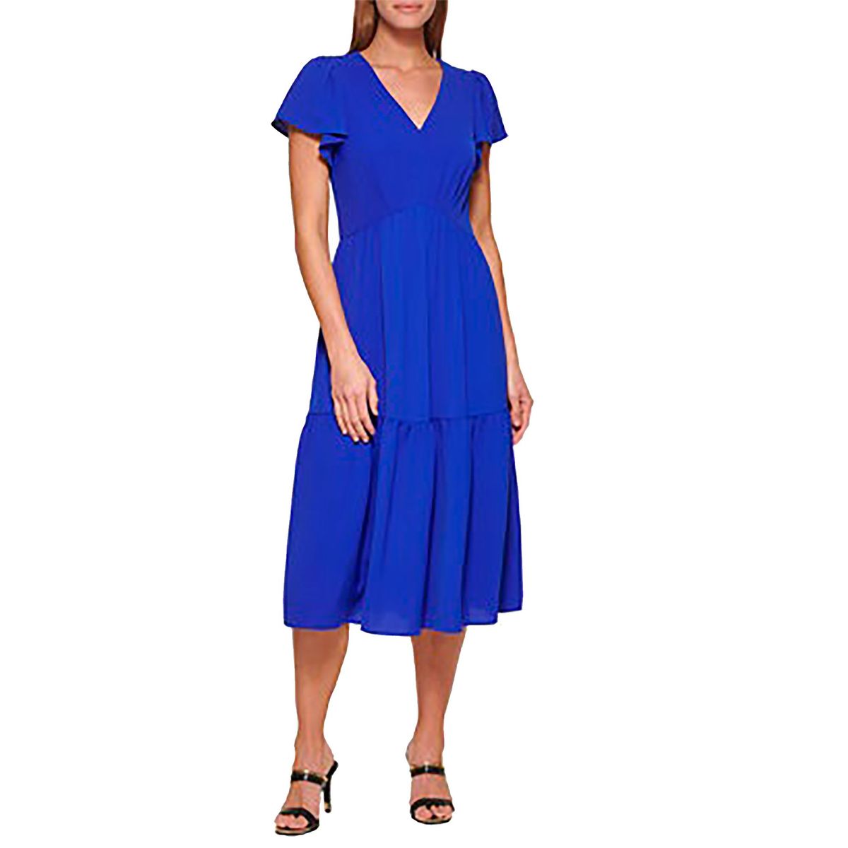 DKNY - Vestido Midi DKNY Original Azul Para Mujer