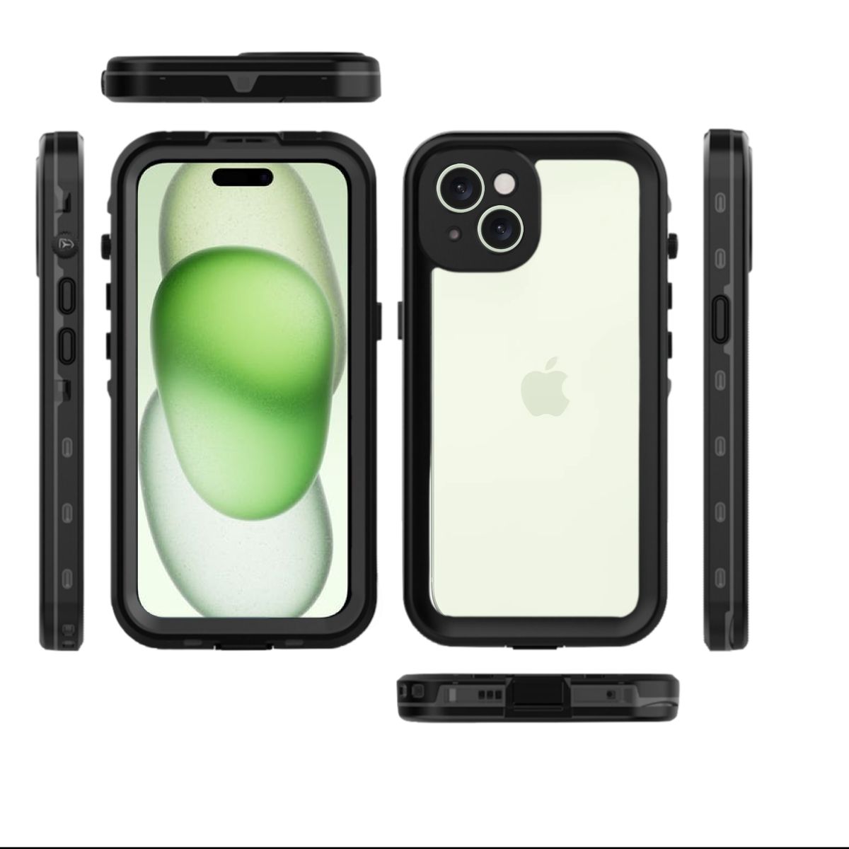 GENERICO - Estuche Sumergible Tipo Lifeproof Para iPhone 15 - Transparente