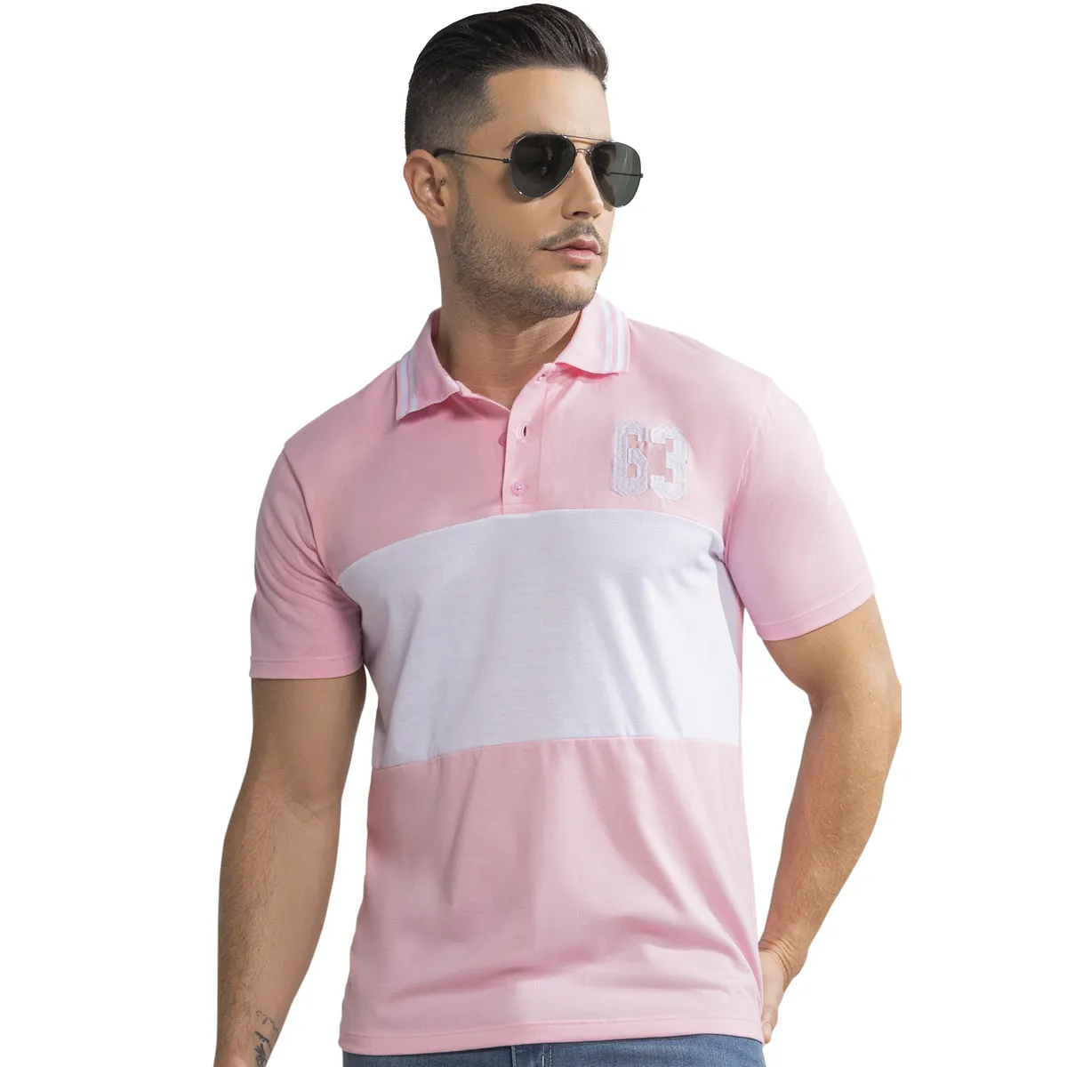 MARKETING PERSONAL - Polo Hombre Rosa Mp 390
