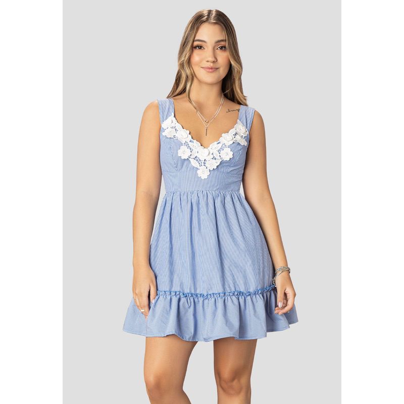 ATYPICAL - Vestido Corto Mujer Azul Atypical 102336
