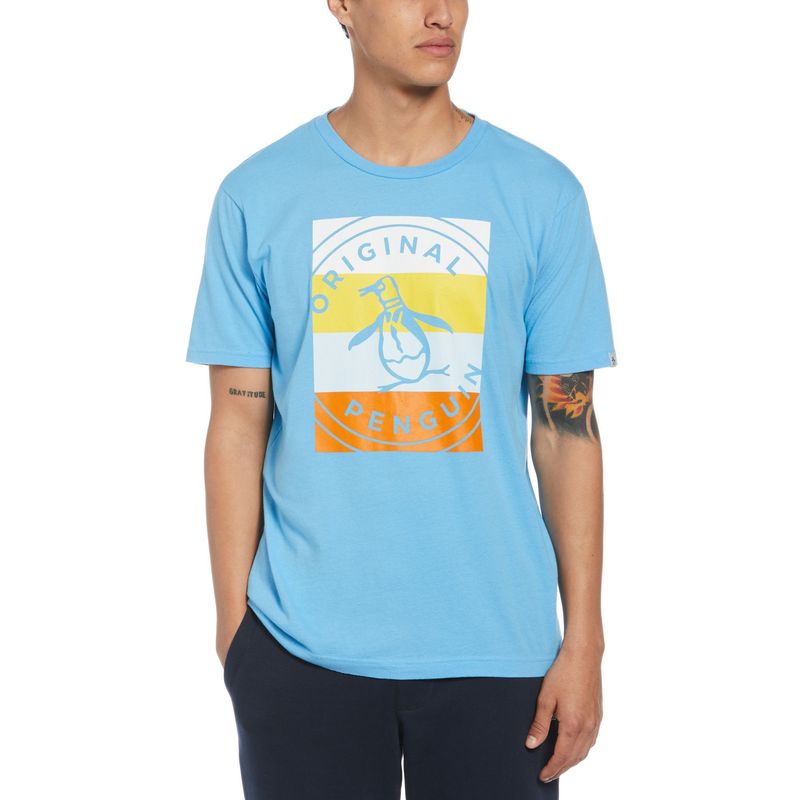 ORIGINAL PENGUIN - Camisa Tshirt Penguin  Para Hombre 456 Azul