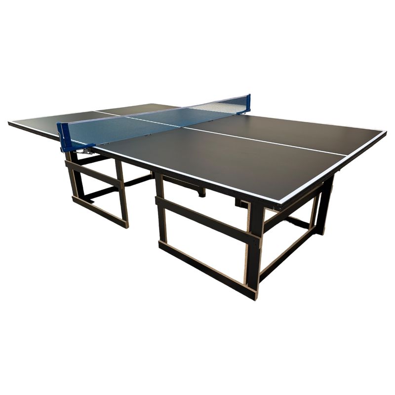 GENERICO - Mesa de Ping Pong Comercial Negra - Todo Inlcuido - 15 mm - Base en Madera