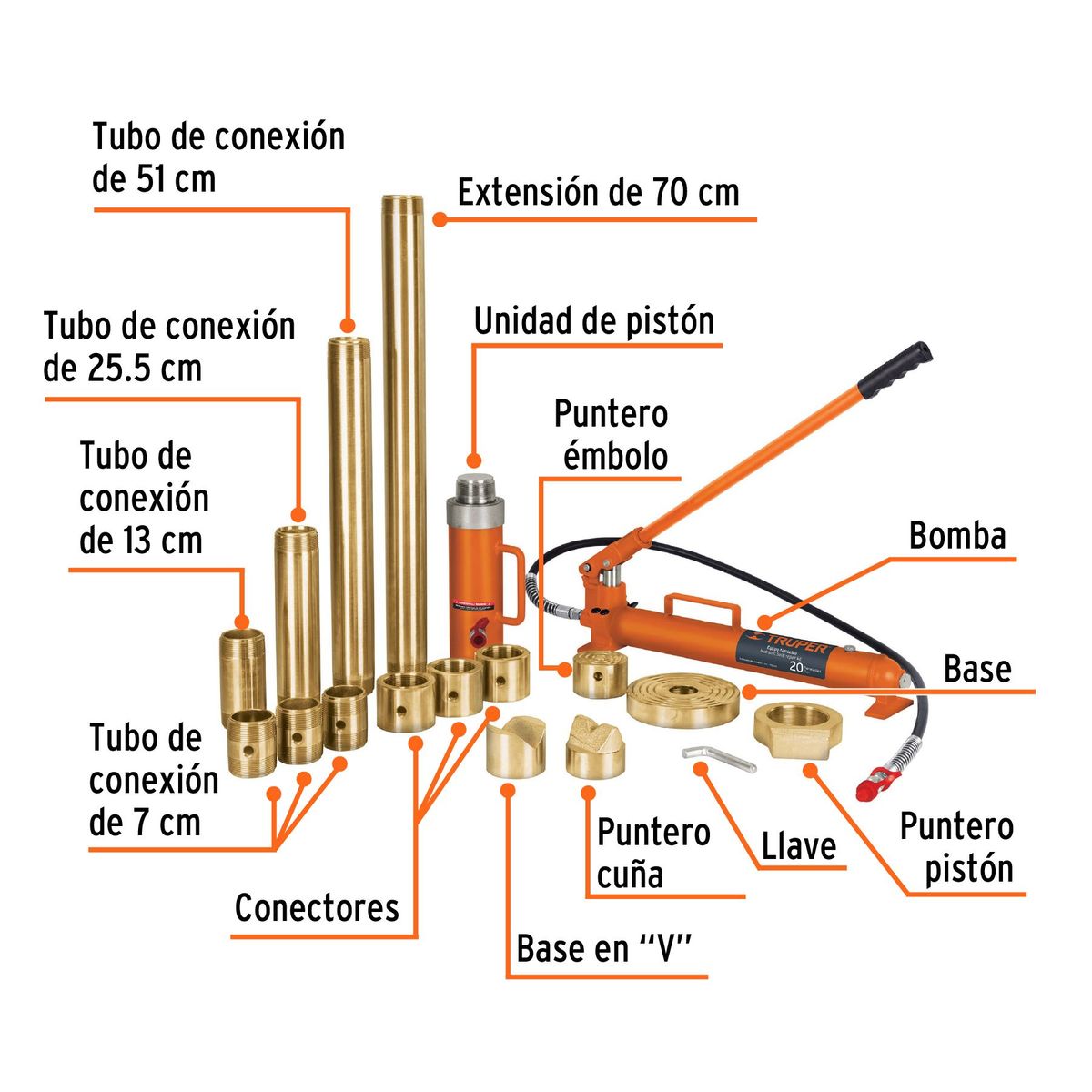 TRUPER - Gato Porto power 20 ton Para Carrocero Truper Porpo-20