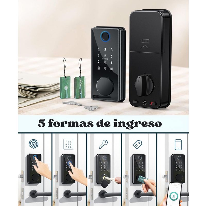 GENERICO - CERRADURA DIGITAL INTELIGENTE HUELLA CLAVE APP