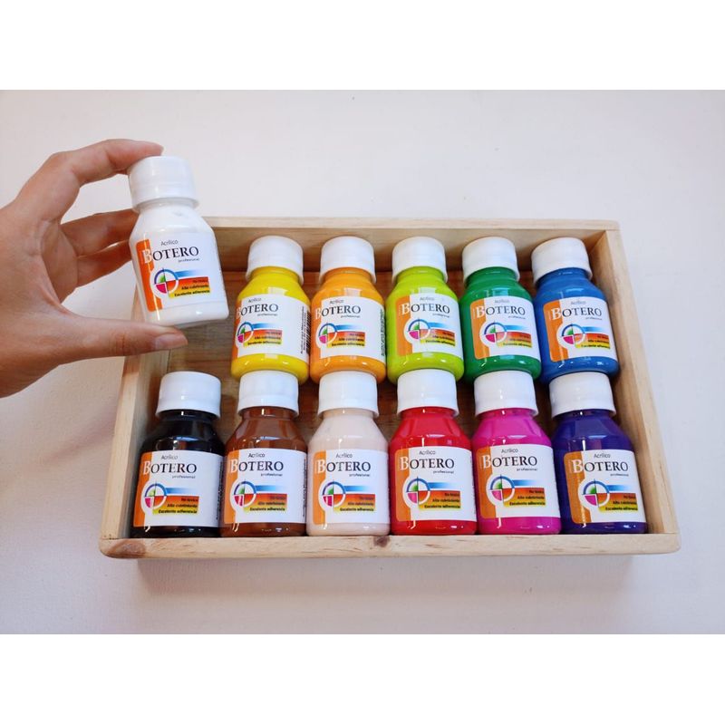 INDUSTRIAS BOTERO - Estuche Pintura Acrílica Industrias Botero X12 Unidades60ml
