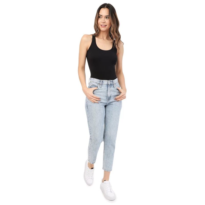 MANPOTSHERD - Camisilla Básica Dama Negro Womanpotsherd_.