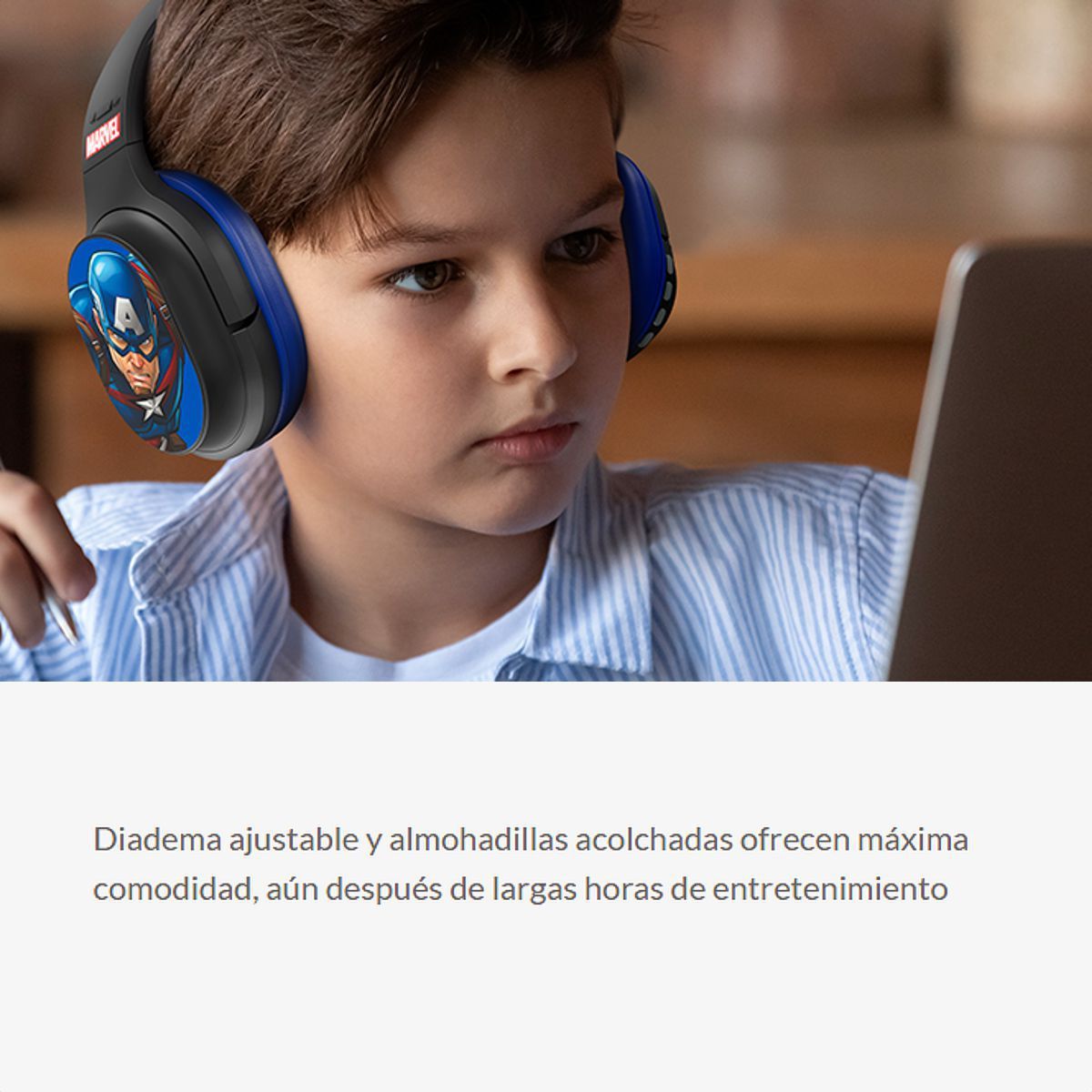XTECH - Diadema Inalámbrica Micrófono Xtech Edición Capitán América
