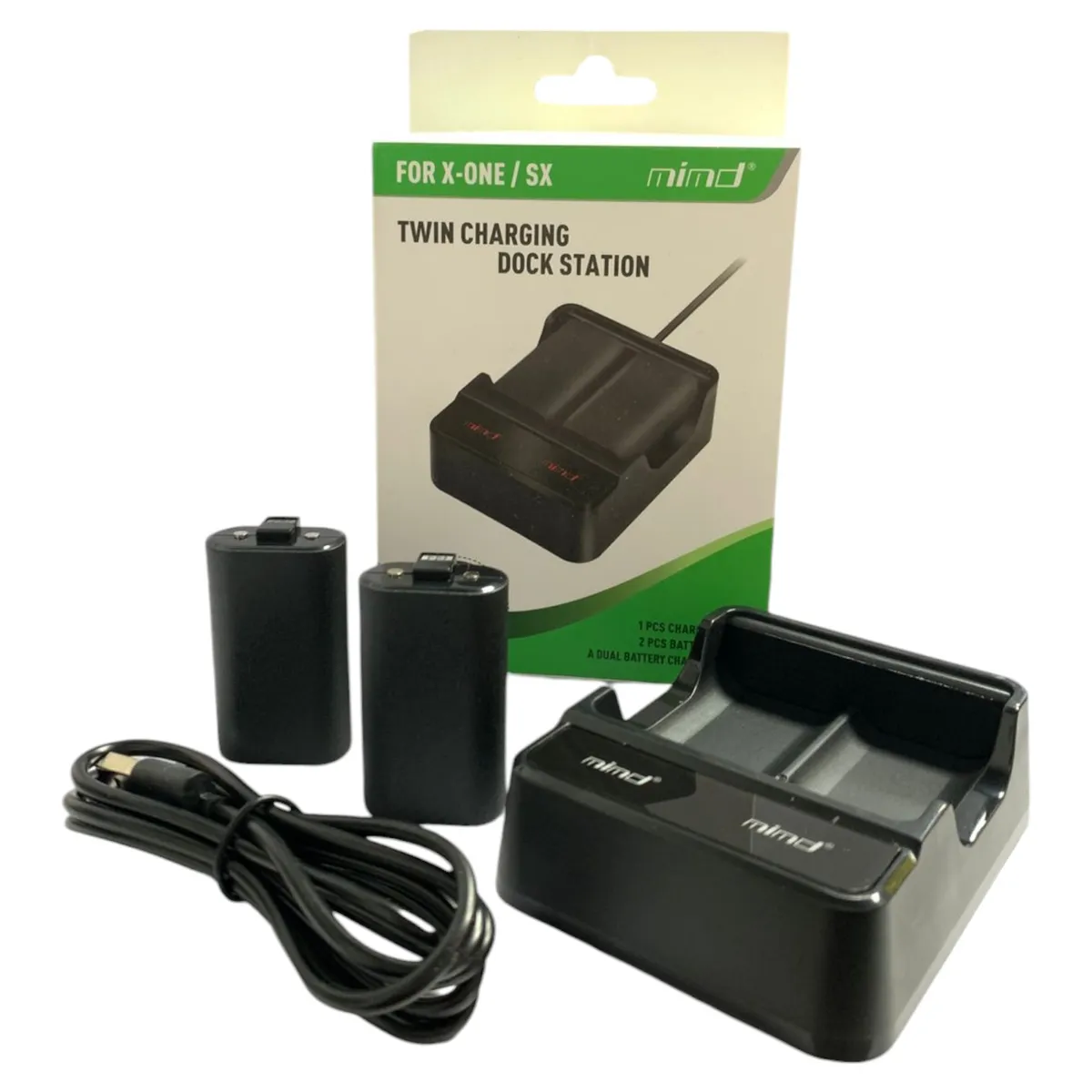 GENERICO - Paquete De Baterias Recargables + Base De Carga Para Control Xbox