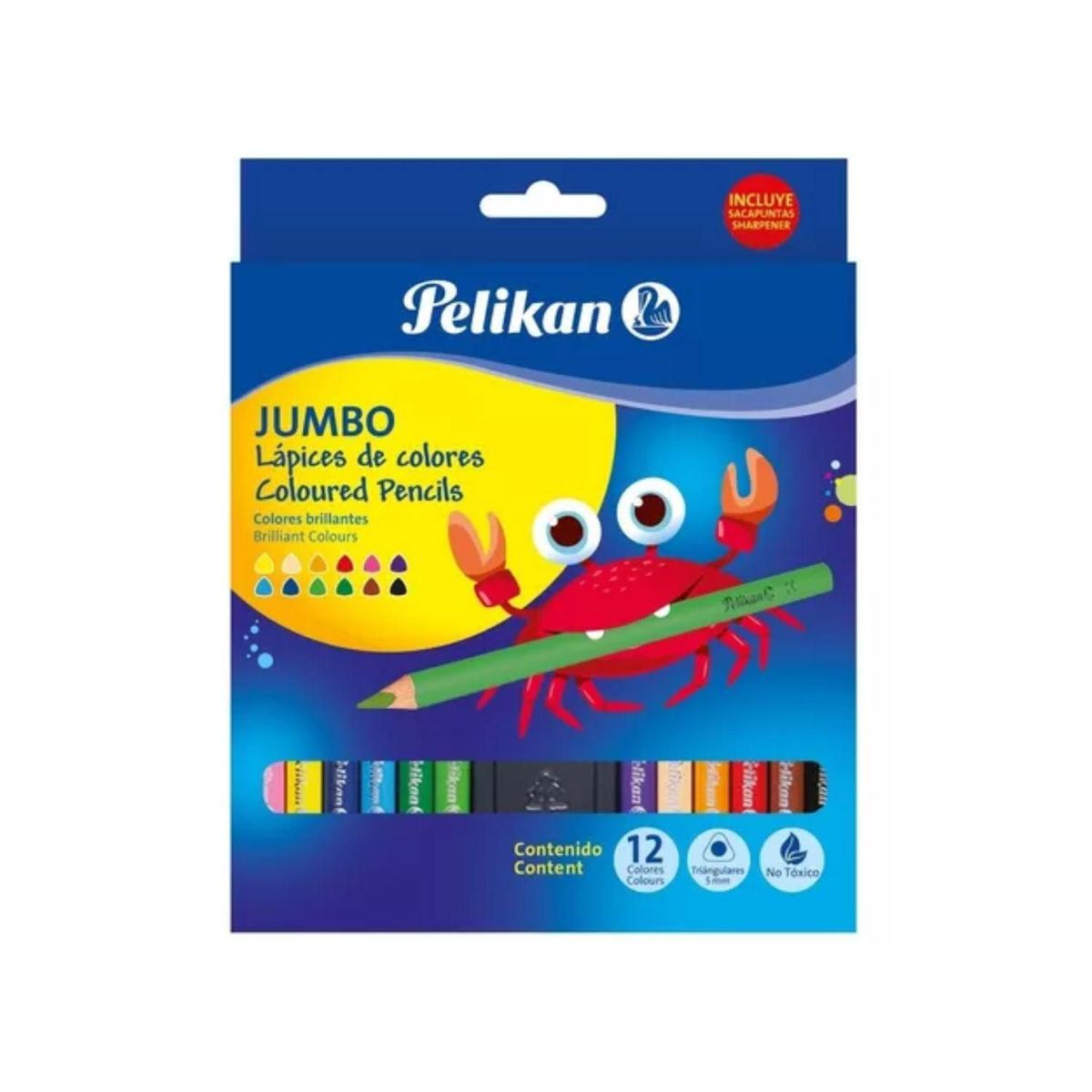 PELIKAN - Colores Jumbo Triang X 12 + Tajalapiz Pelikan