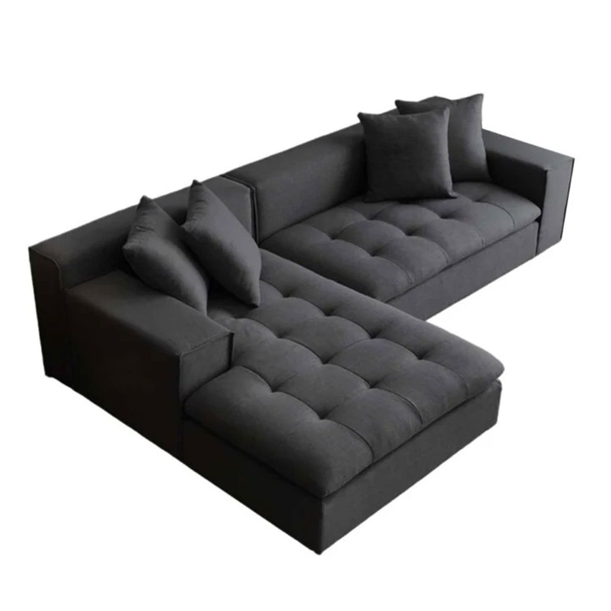 GENERICO - SALA MODERNA DANAFOR ECOCUERO NEGRO