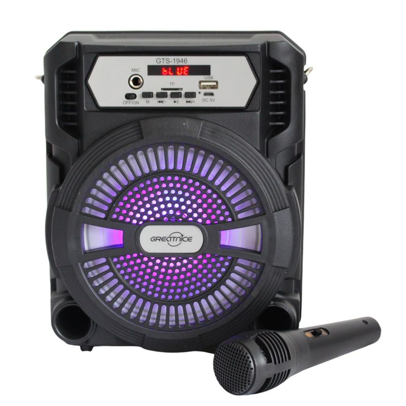 GENERICO - Parlante Portatil Bluetooth Luces LED Integradas