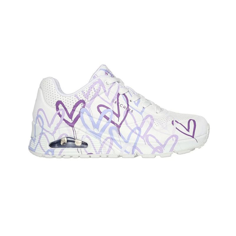 SKECHERS - Tenis Mujer Skechers Uno Spread The Love - Blanco