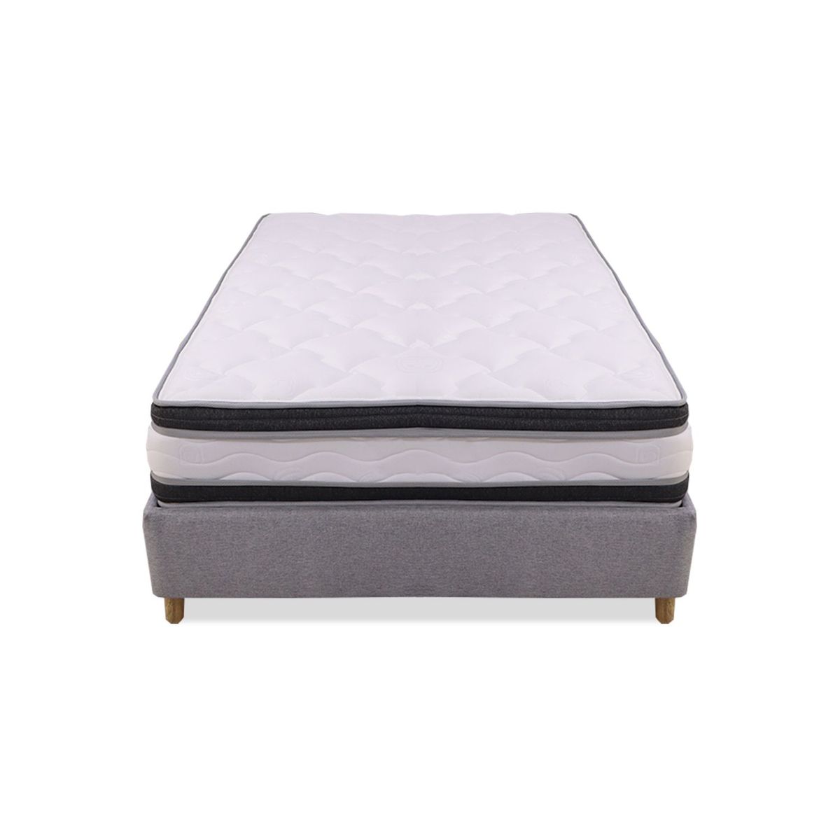 MUEBLES REM - Combo Base Cama + Colchón Blaser 120 Semidoble