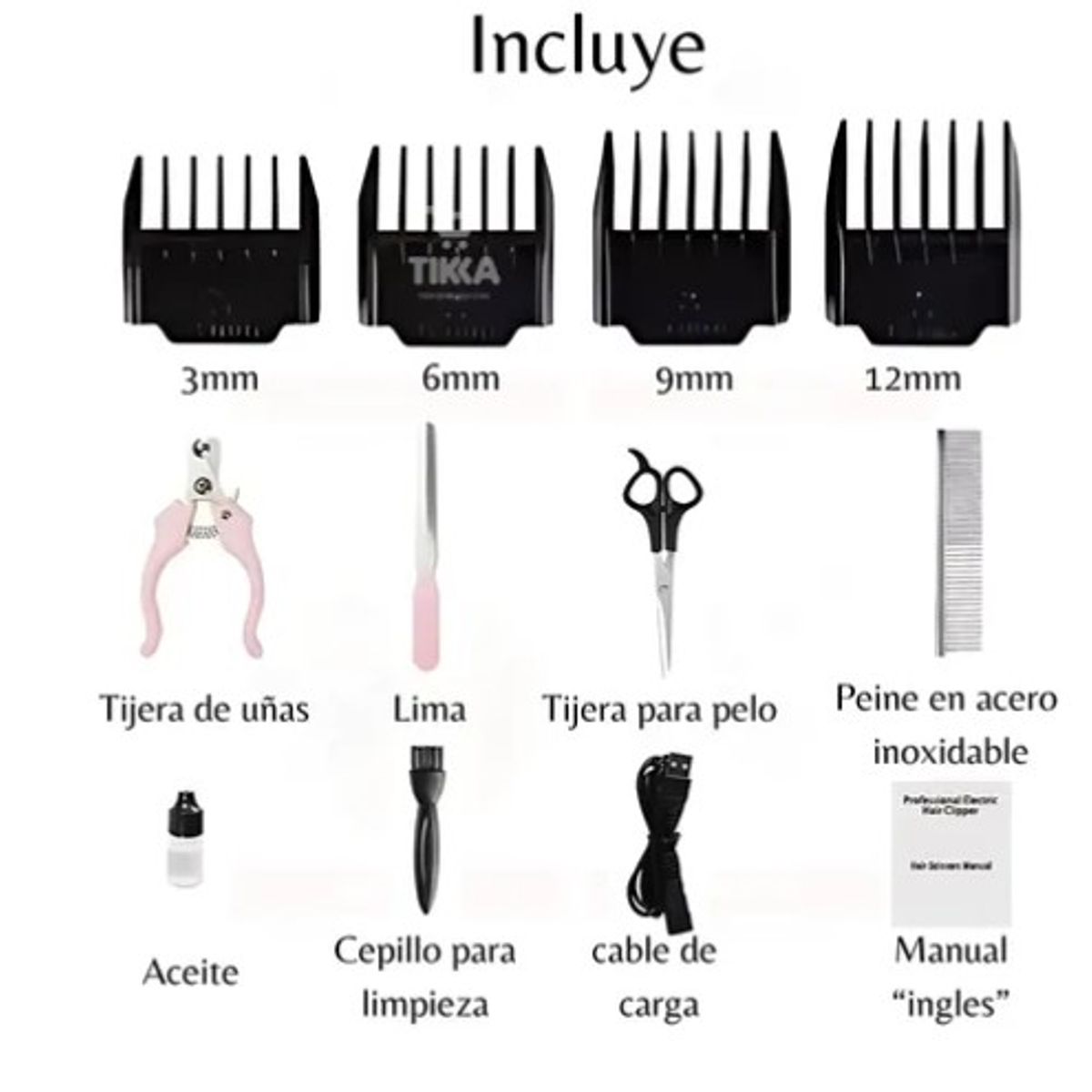 GENERICO - Maquina peluquería mascota inalámbrica Perros y Gatos