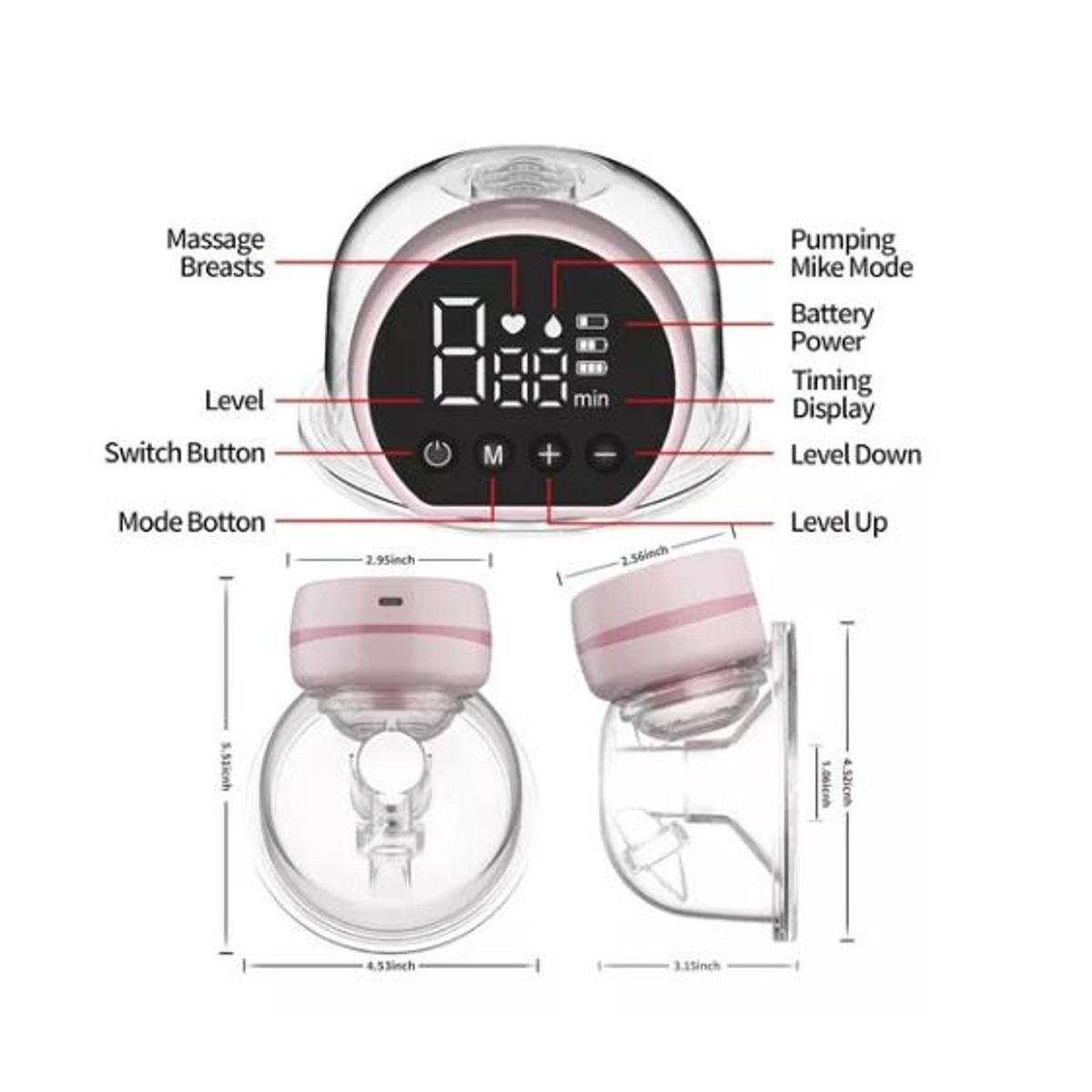 FRAGOLA KIDS - Extractor Leche Eléctrico Portátil Inalámbrico Manos Libres