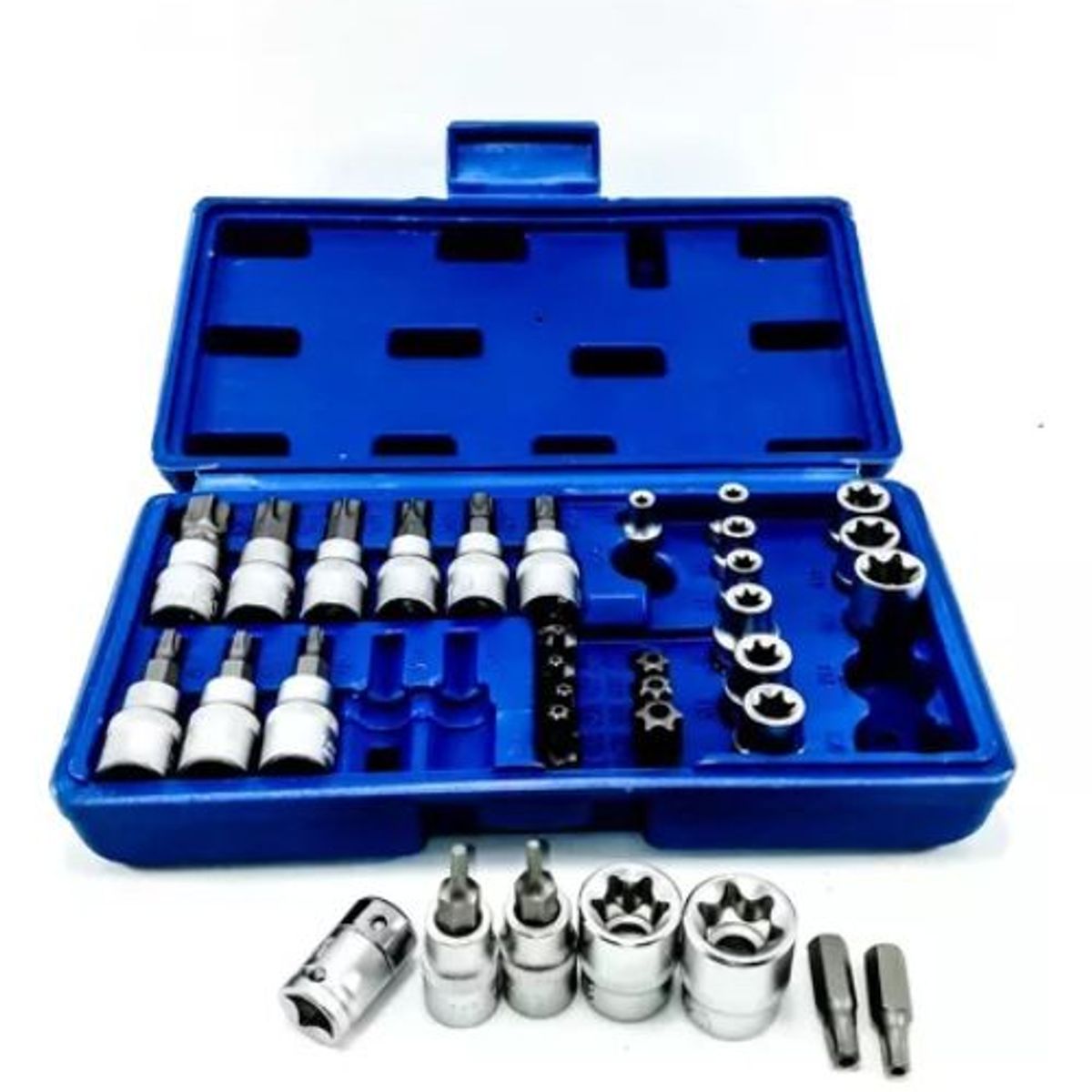 GENERICO - Juego De Copas Y Puntas Torx 30 Piezas