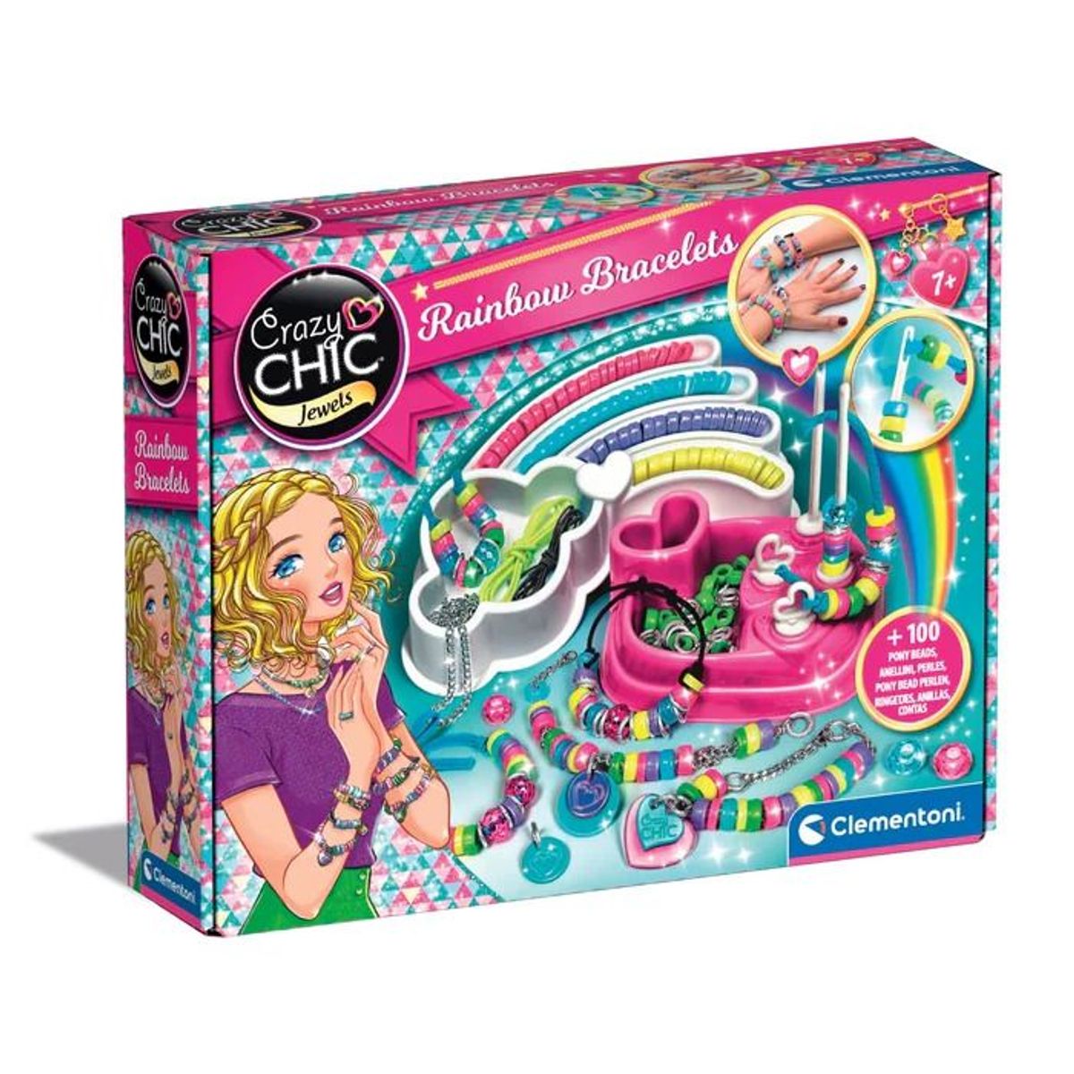 CLEMENTONI - Kit Para Hacer Pulseras Manillas Juguete Niña Joyas Deluxe